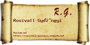 Rosivall Gyöngyi névjegykártya