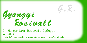 gyongyi rosivall business card