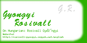 gyongyi rosivall business card